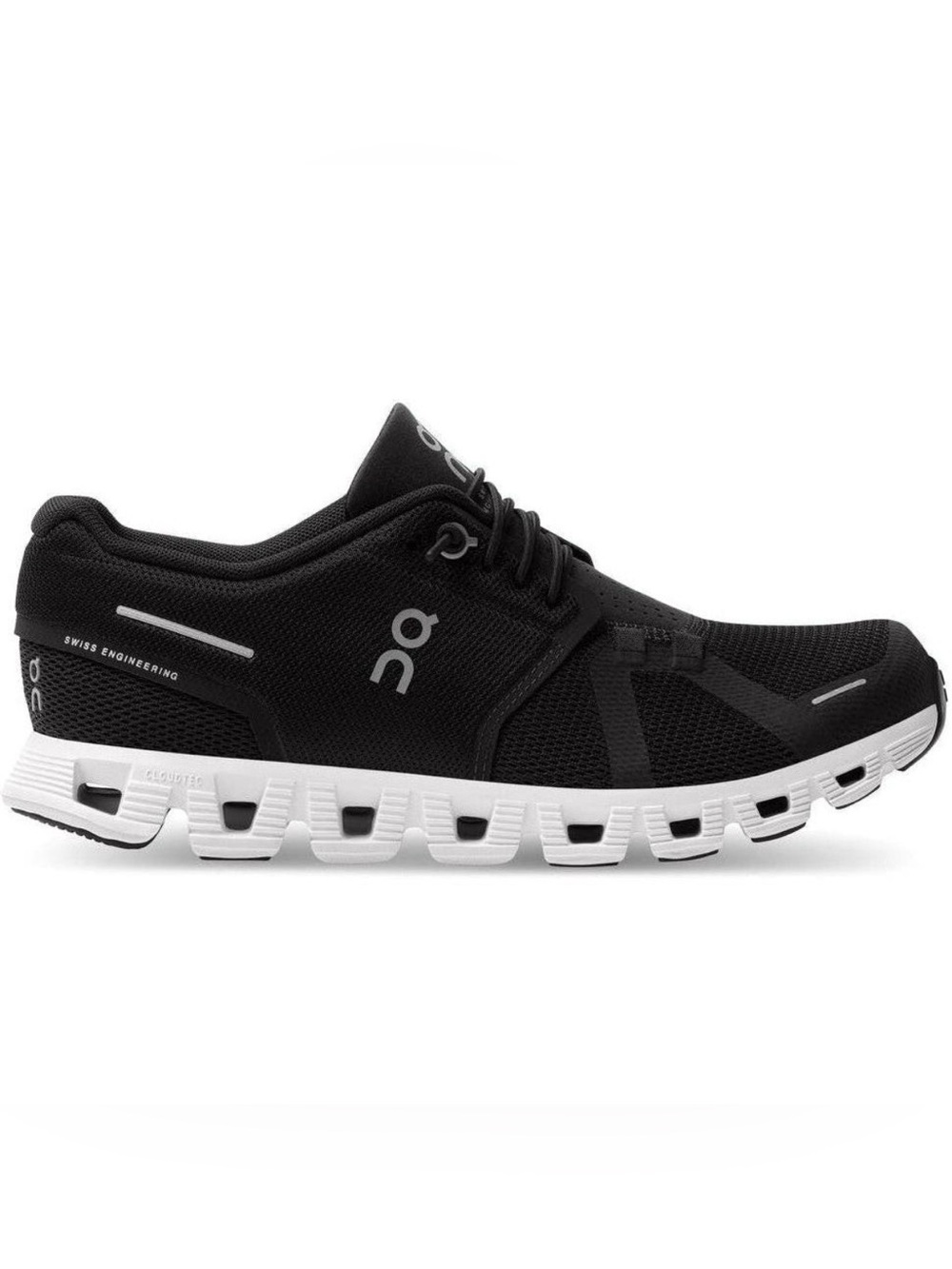On Running Men's Black with White Sole Cloud Running Shoe